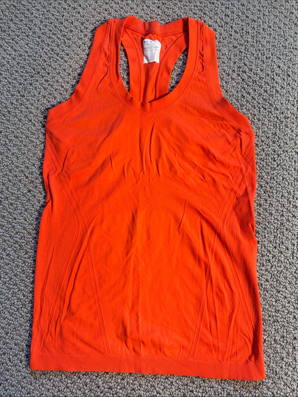 Athleta Vibrant Orange Racerback Seamless Tank- XS